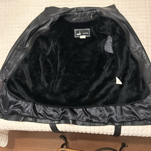 Identification Vintage Y2K Leather Jacket, Zip up, Black - Picture 9 of 12